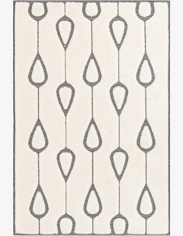 Ivory White Prismatic Rug
