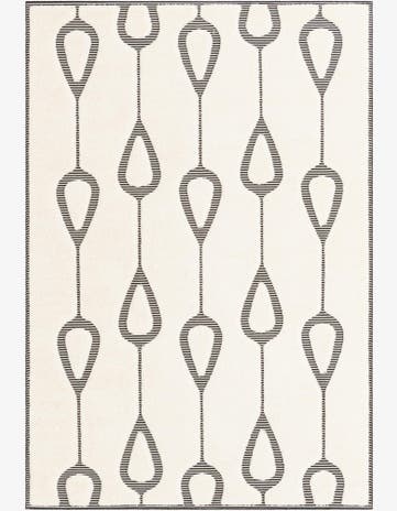 Ivory White Prismatic Rug
