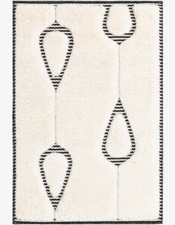 Ivory White Prismatic Rug