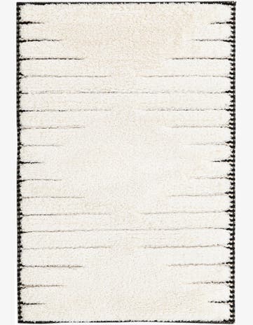 Ivory White Prismatic Rug