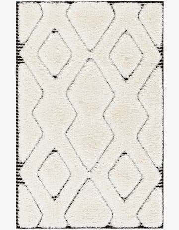 Ivory White Prismatic Rug