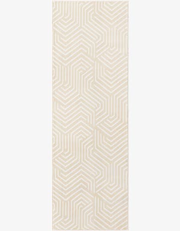 Ivory White Aakaar Runner Rug