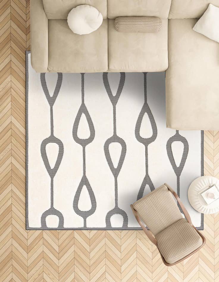 Detail image of 7' 10 x 7' 10 Prismatic Square Rug