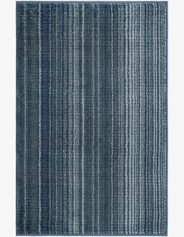 2' 2 x 3' Jagger · Striped rug, blue and gray