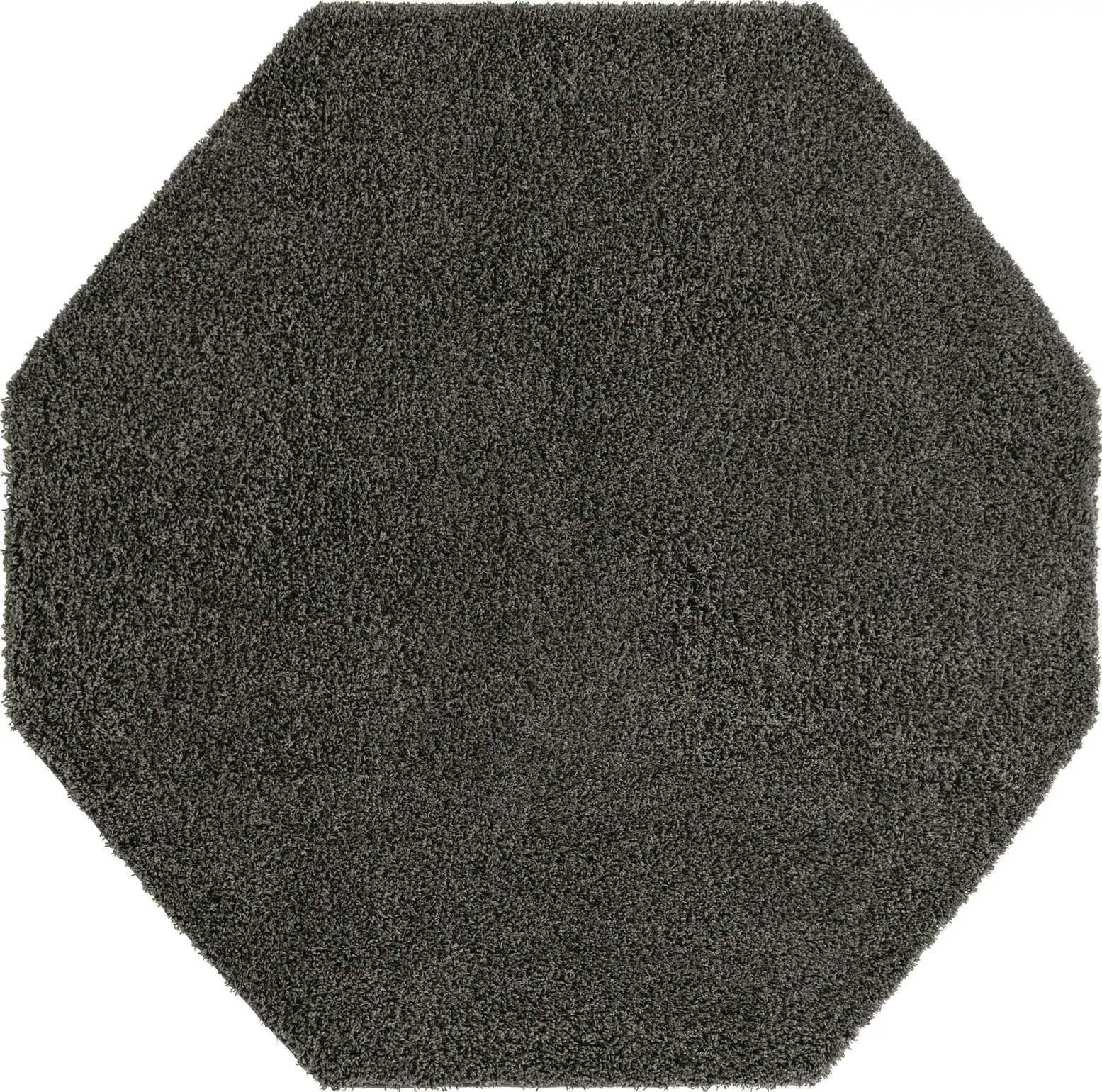 7' 10 x 7' 10 Jameson · Solid shag rug, graphite gray