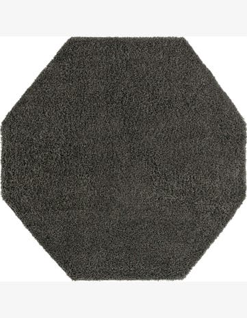 7' 10 x 7' 10 Jameson · Solid shag rug, graphite gray