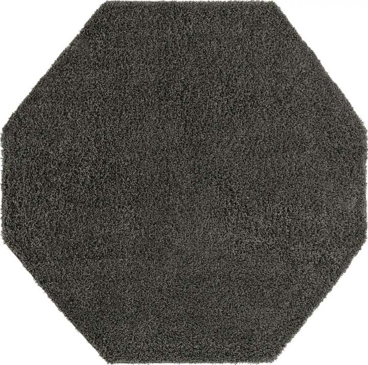 7' 10 x 7' 10 Jameson · Solid shag rug, graphite gray