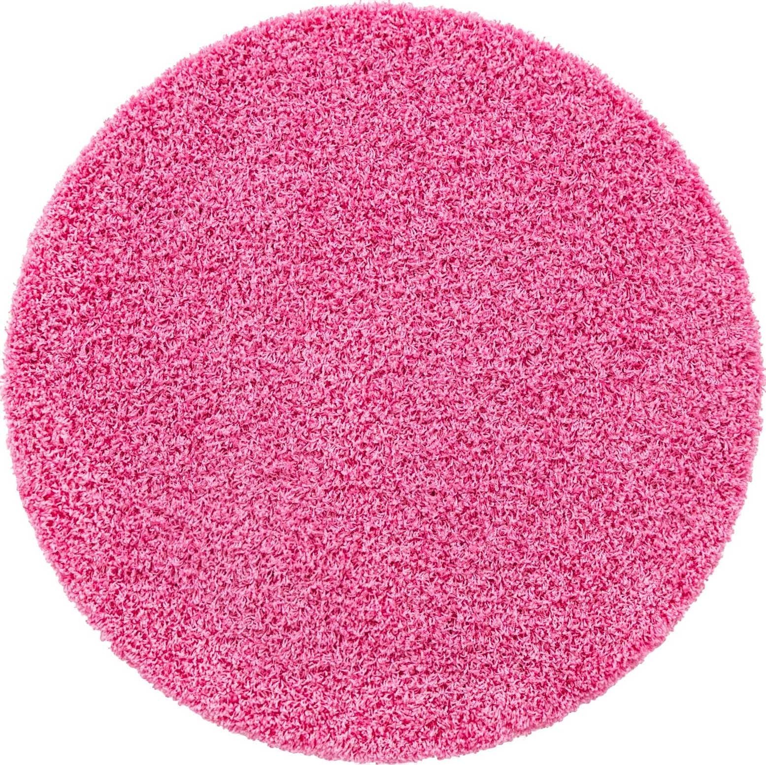 4' x 4' Jameson · Solid Shag Rug, taffy pink