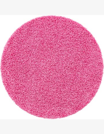 4' x 4' Jameson · Solid Shag Rug, taffy pink