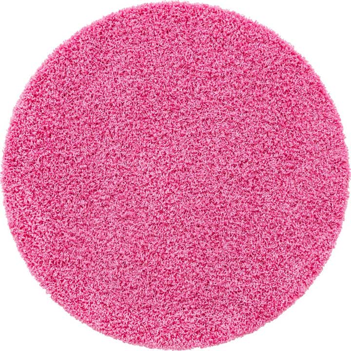 4' x 4' Jameson · Solid Shag Rug, taffy pink