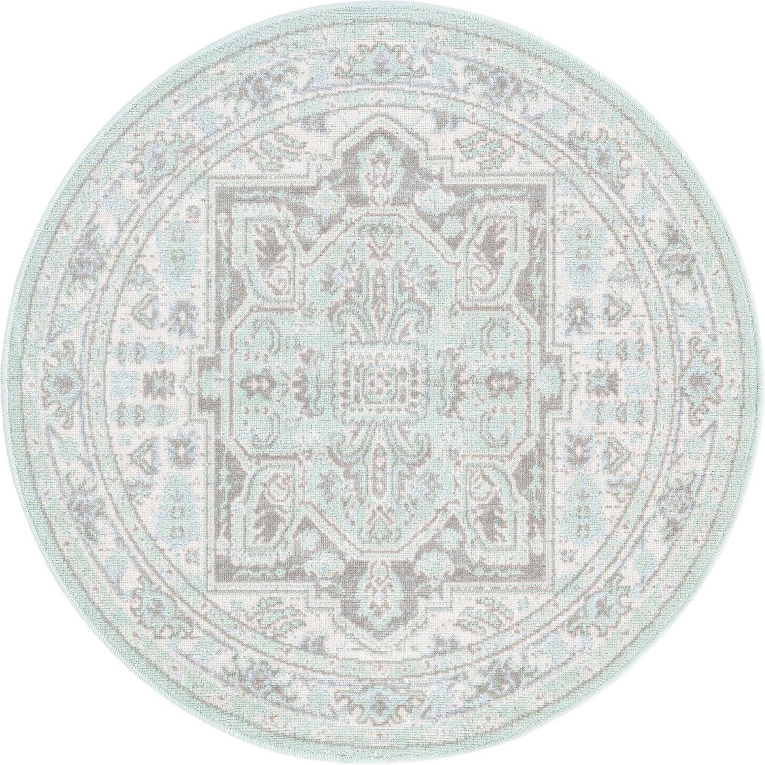 3' 3 x 3' 3 Jessup · Border rug, mint