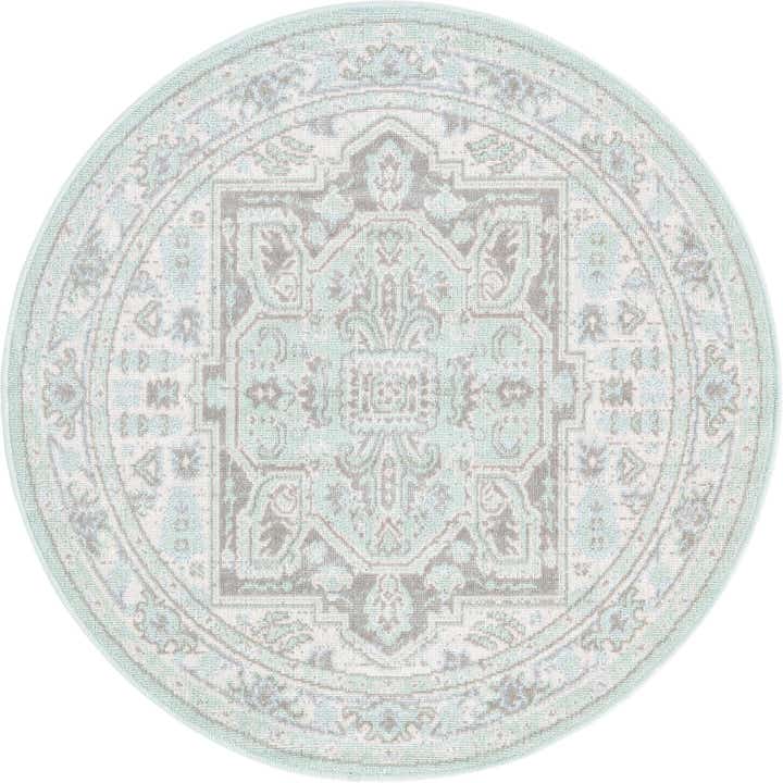 3' 3 x 3' 3 Jessup · Border rug, mint