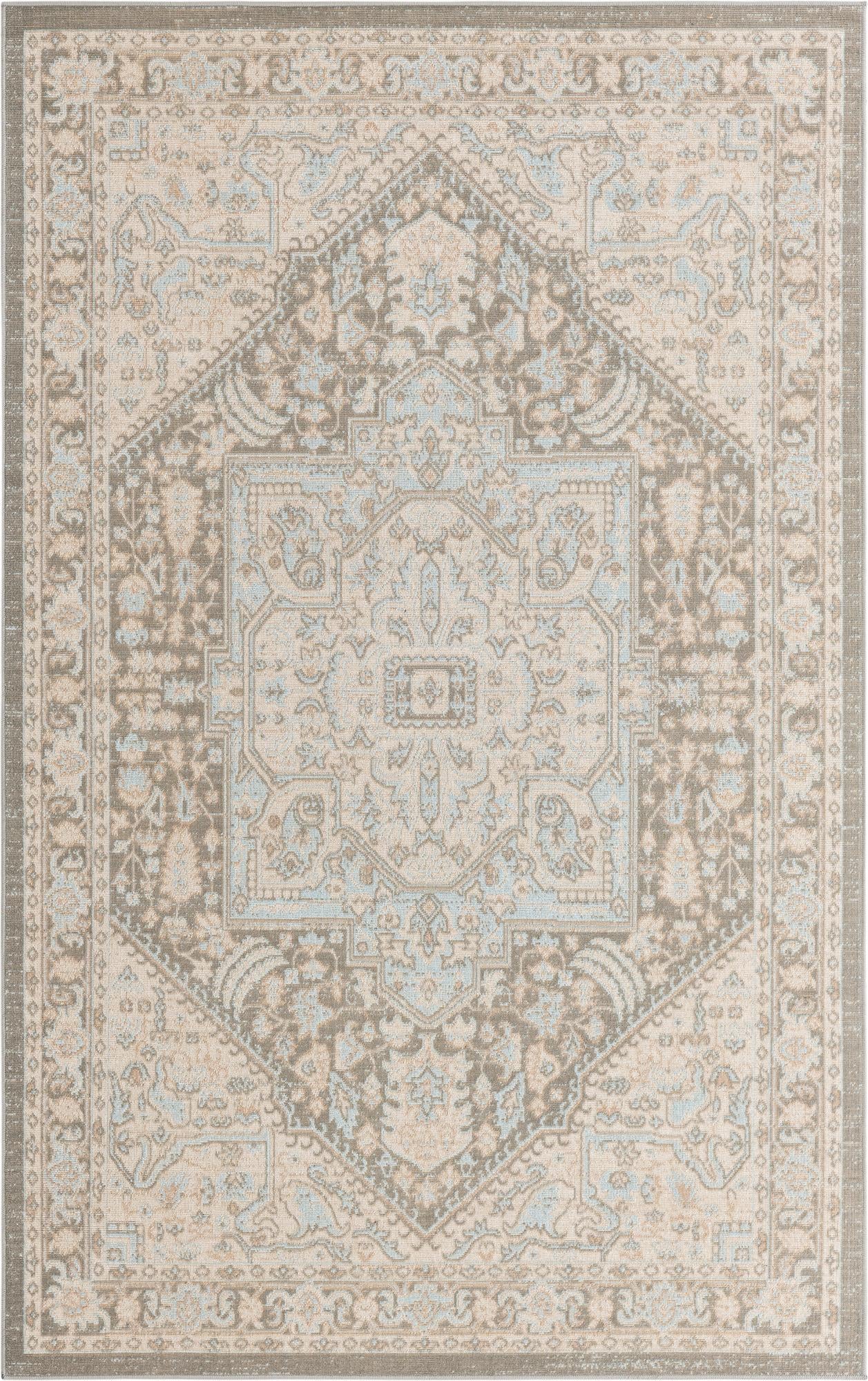 Jessup · Border rug, cloud grey