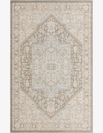 Jessup · Border rug, cloud grey