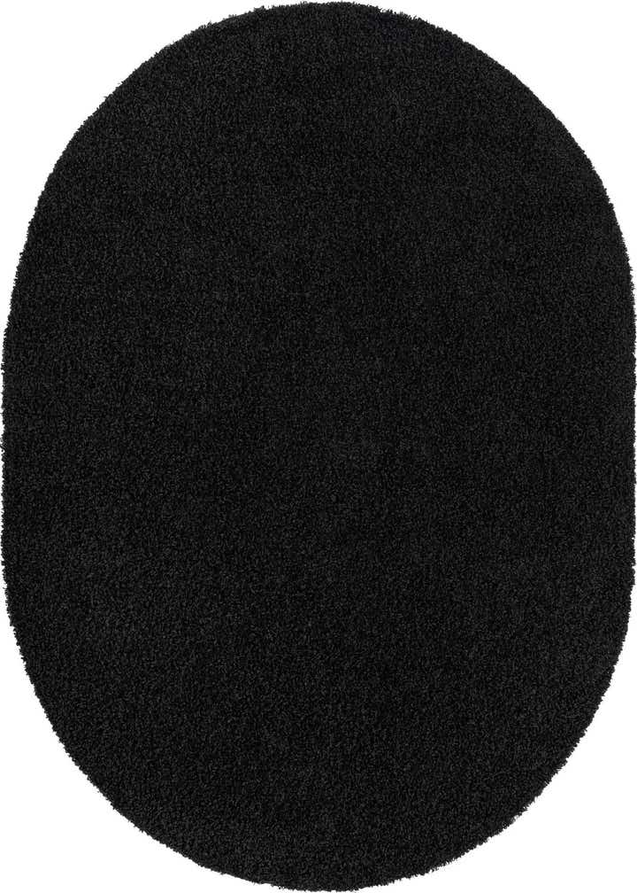 7' 10 x 10' Solid Shag Oval Rug