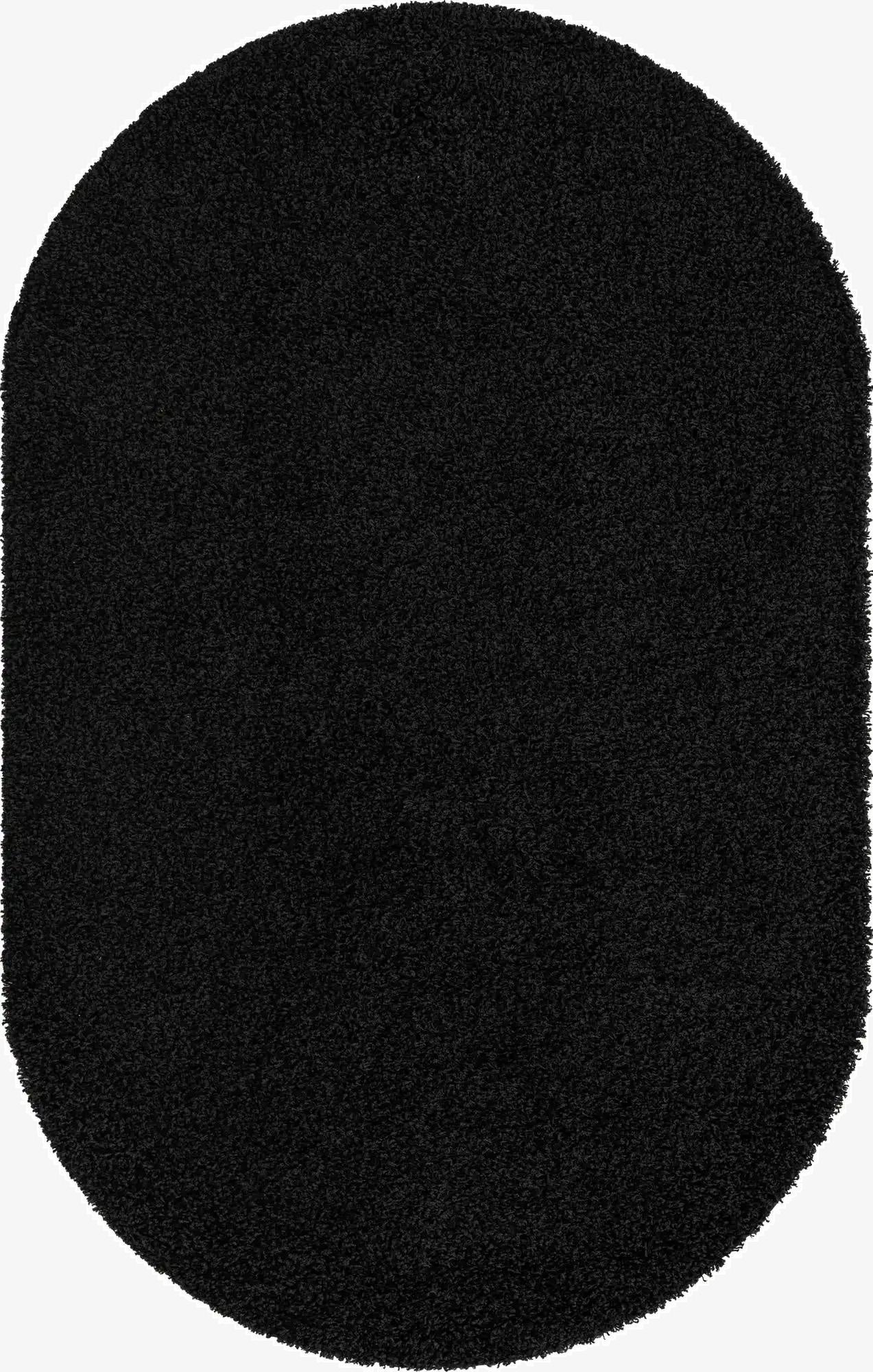 Primary image 5' 3 x 8' Solid Shag Oval Rug