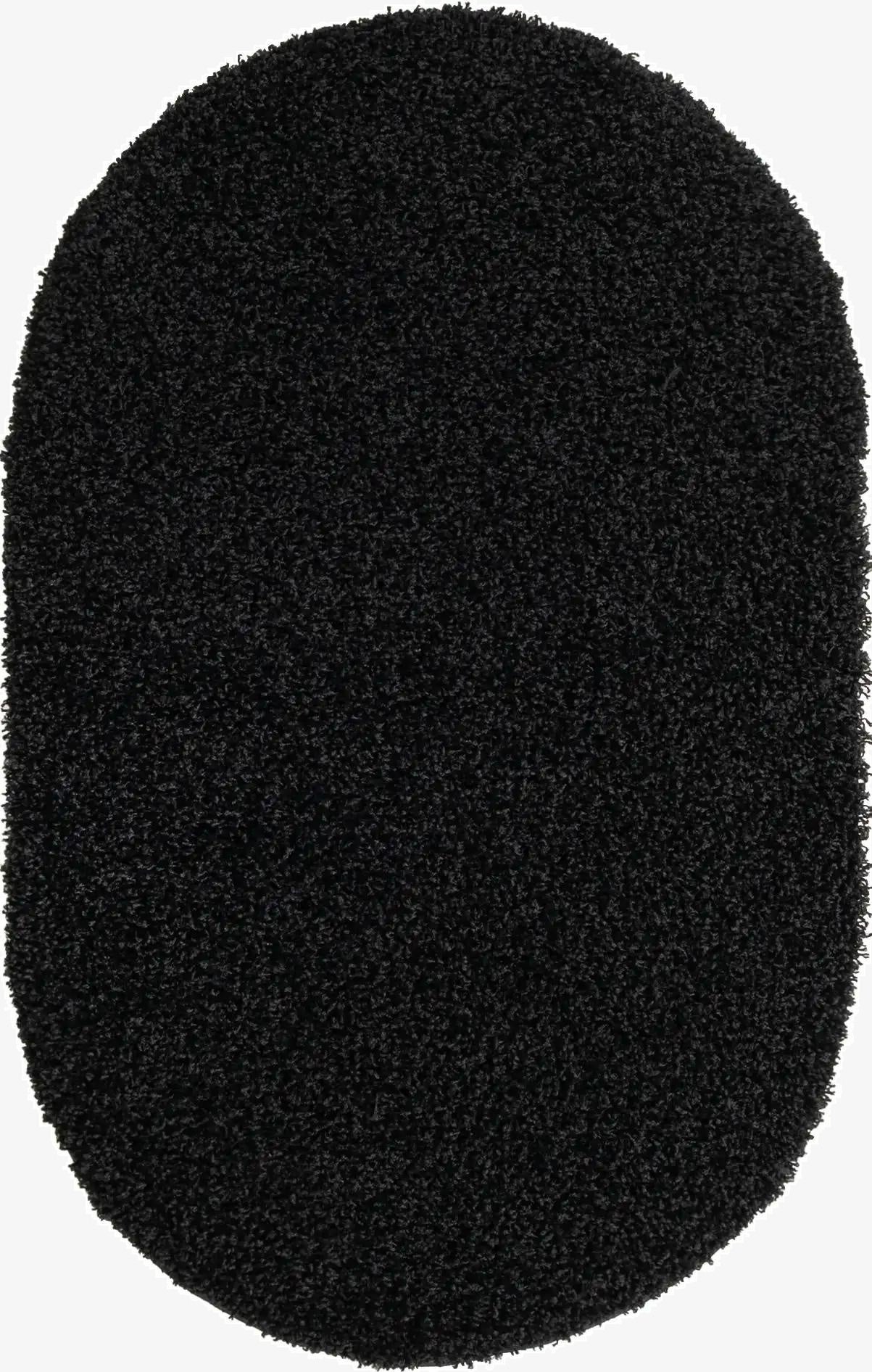Primary image 3' x 5' 3 Solid Shag Oval Rug