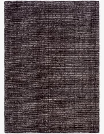 Jet Black WoolCraft Geometric Rug