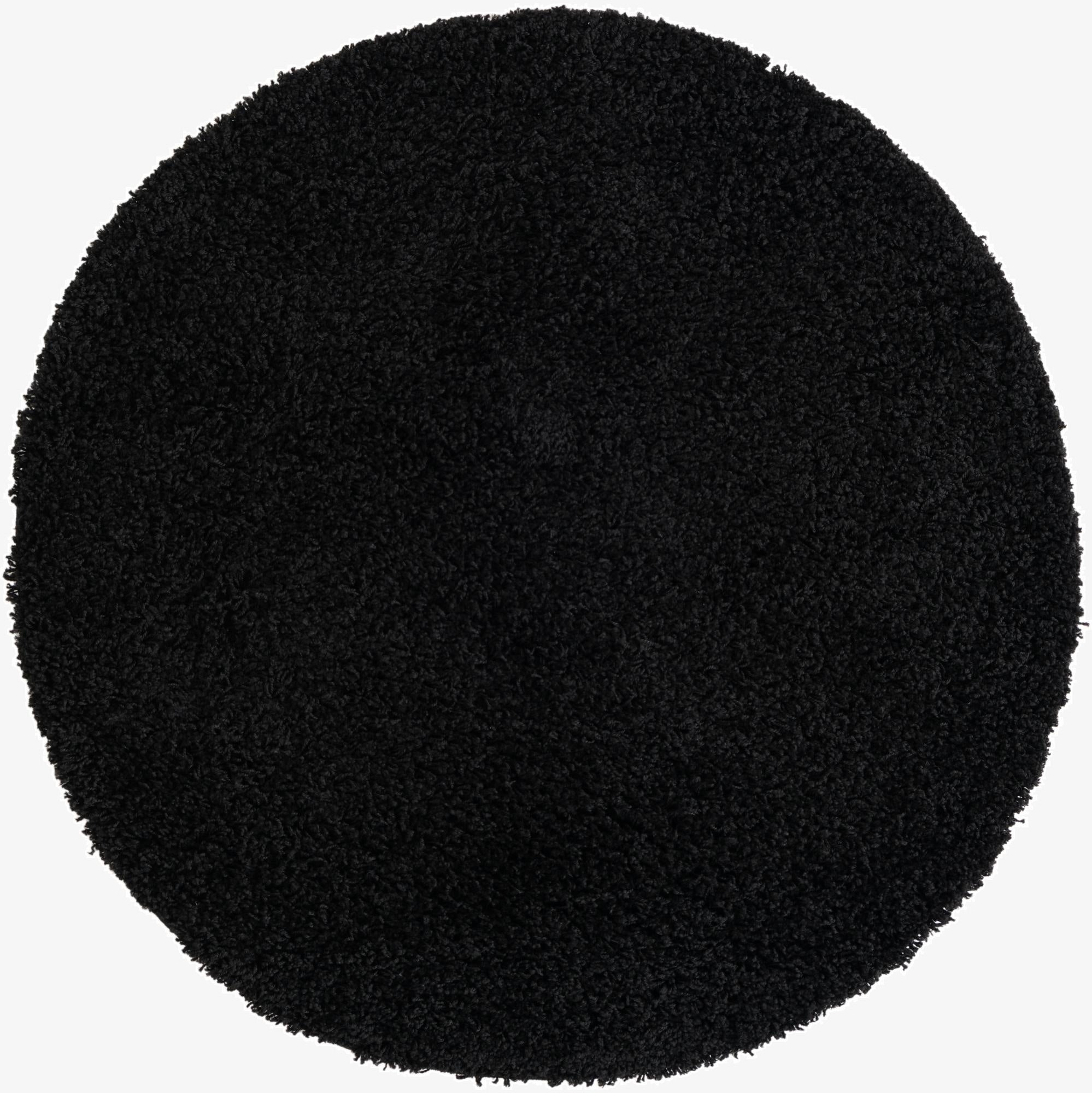 4' x 4' Solid Shag Round Rug