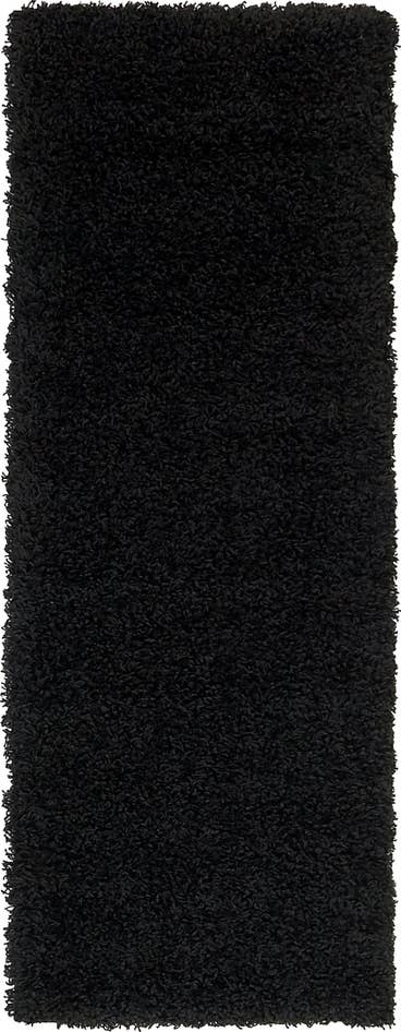 Detail image of 2' x 6' Solid Shag Runner Rug