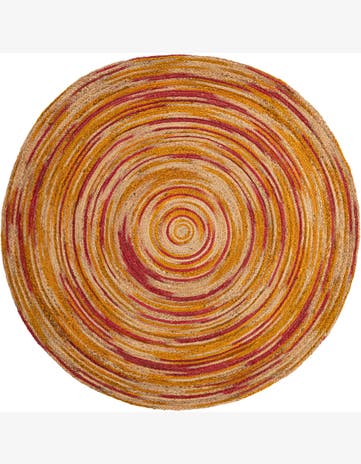 Jetty · Striped Braided Jute Rug, sunburst