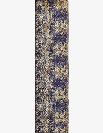 2' 7 x 10' Joyner · Abstract Washable Rug, navy and ivory