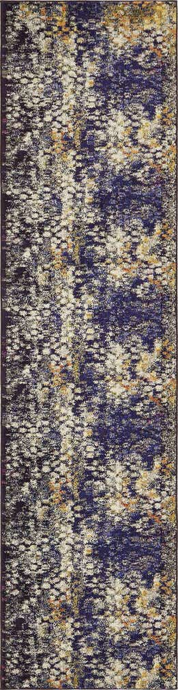 2' 7 x 10' Joyner · Abstract Washable Rug, navy and ivory