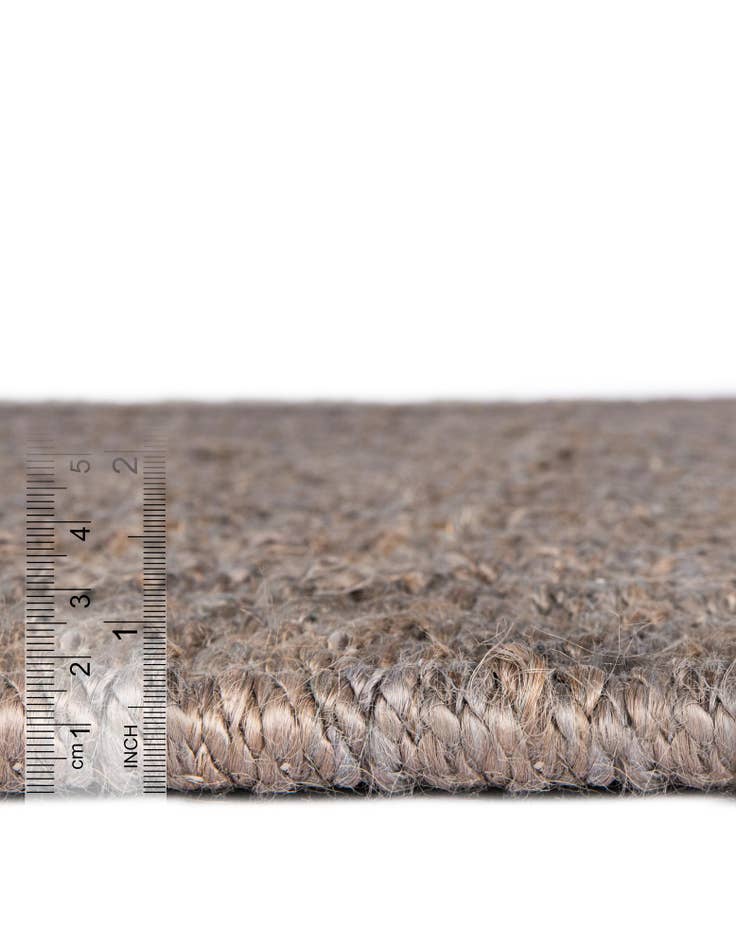 Detail image of Custom Judge Grey  Hand Woven Chunky Jute Rug