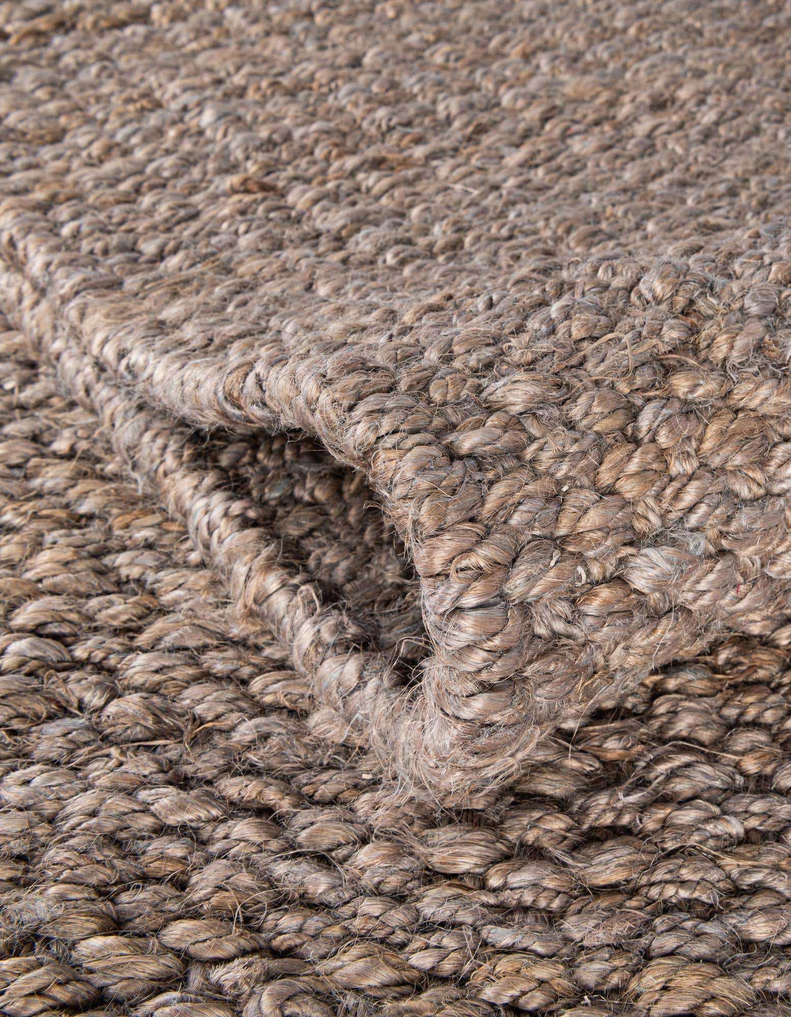 Custom Judge Grey Hand Woven Chunky Jute Rug