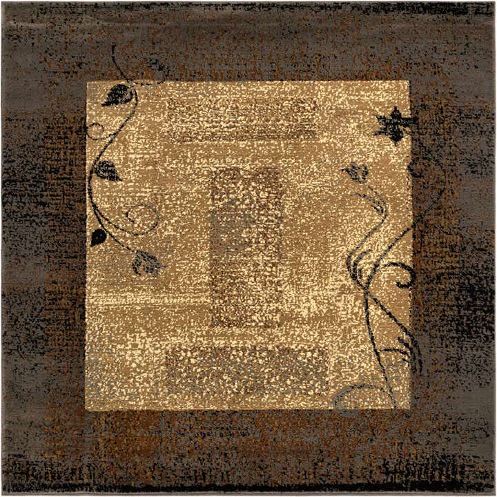 6' x 6' Keller · Border rug, beige