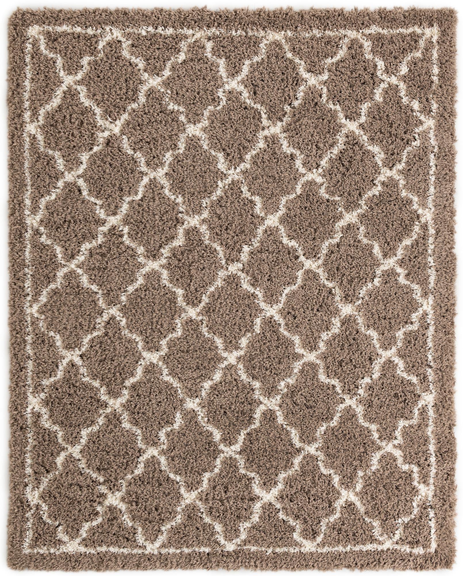 Kemble · Lattice Shag Rug, khaki