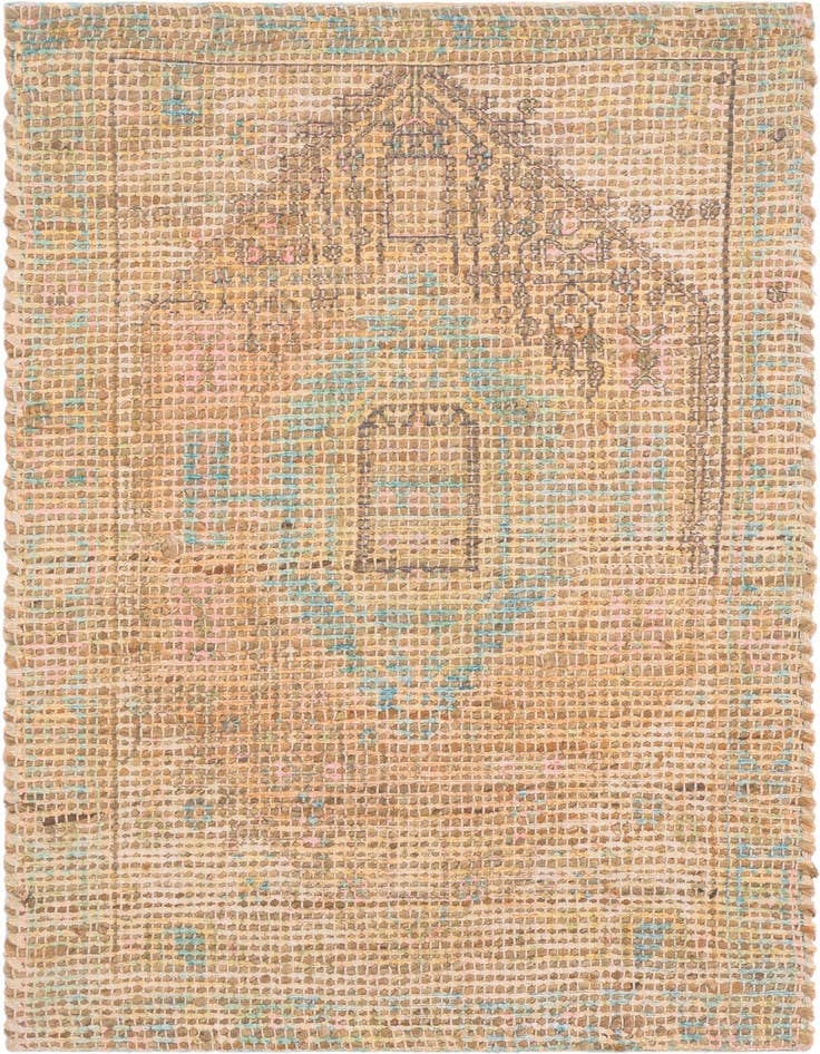 Detail image of 2' x 3' 1 Hand Woven Chenille Jute Rug