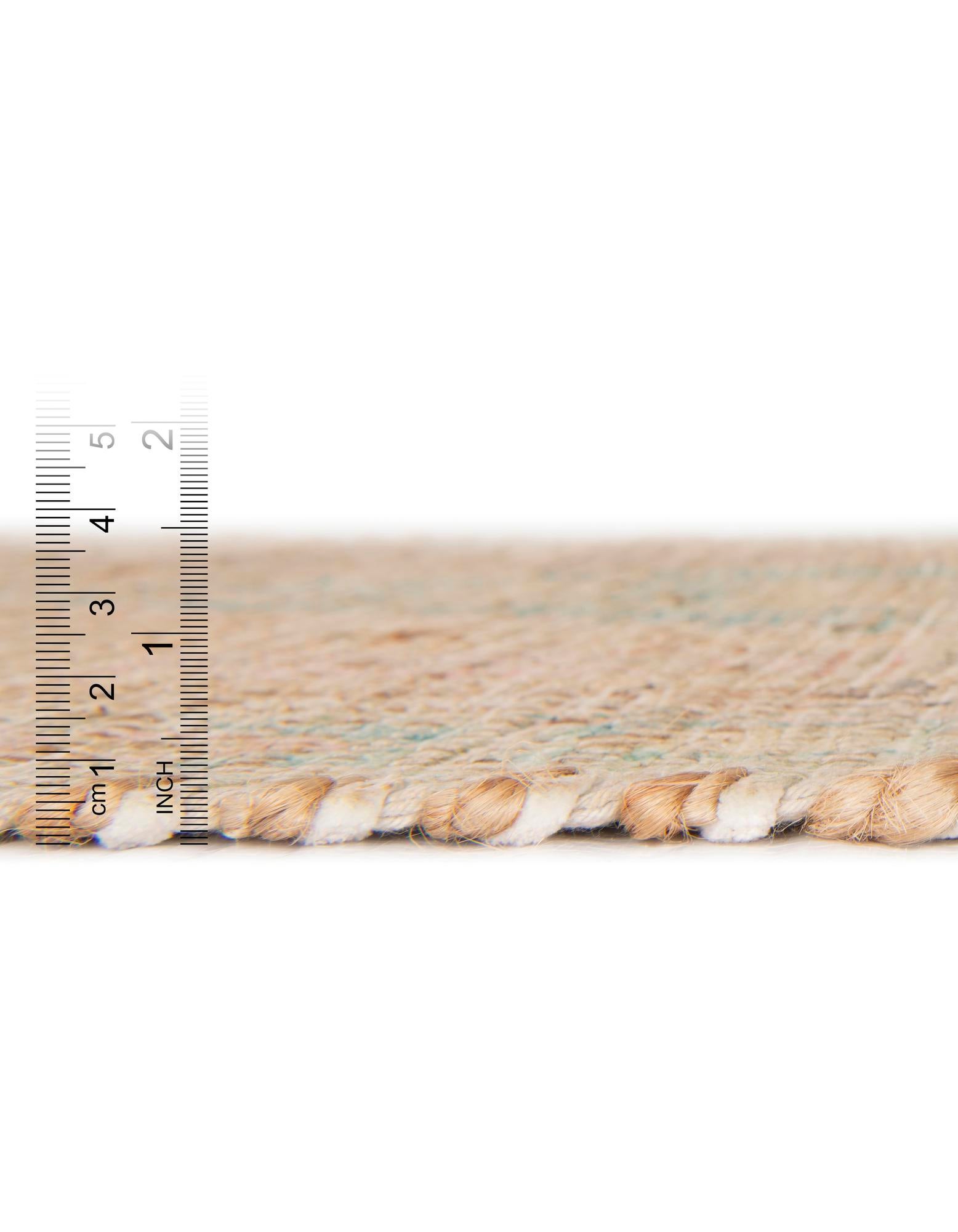 2' x 3' 1 Hand Woven Chenille Jute Rug