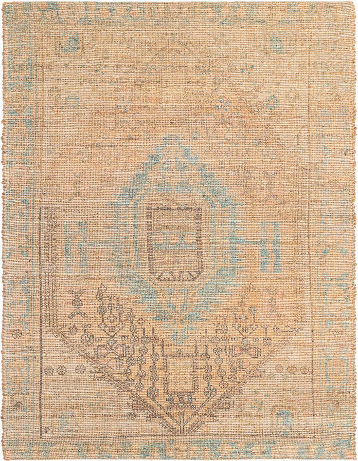Detail image of 5' 3 x 8' Hand Woven Chenille Jute Rug