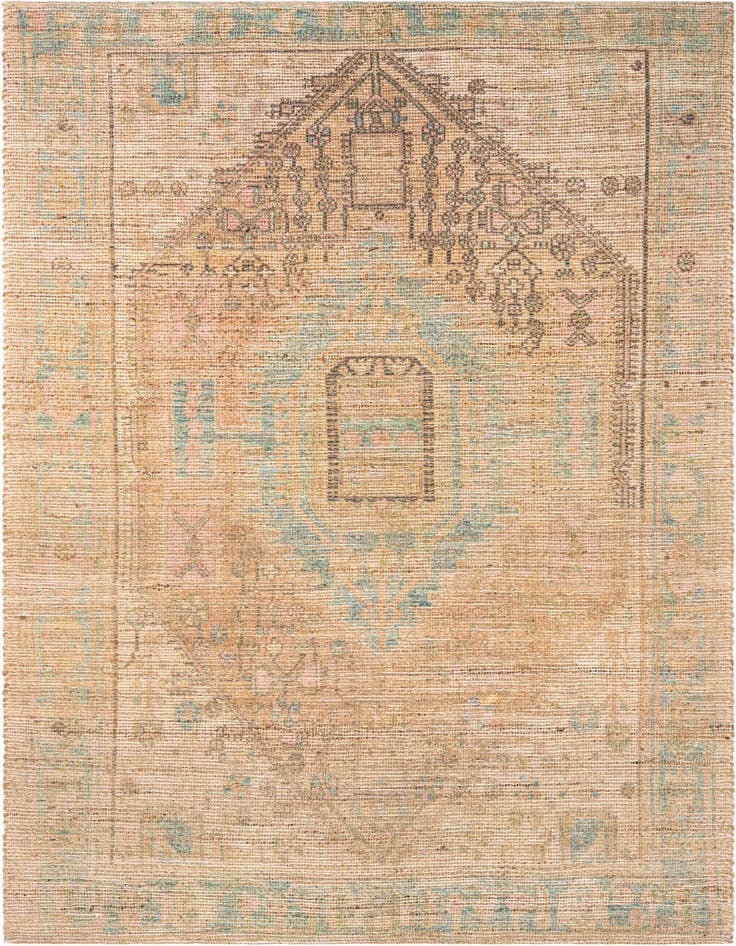 Detail image of 6' 1 x 9' Hand Woven Chenille Jute Rug