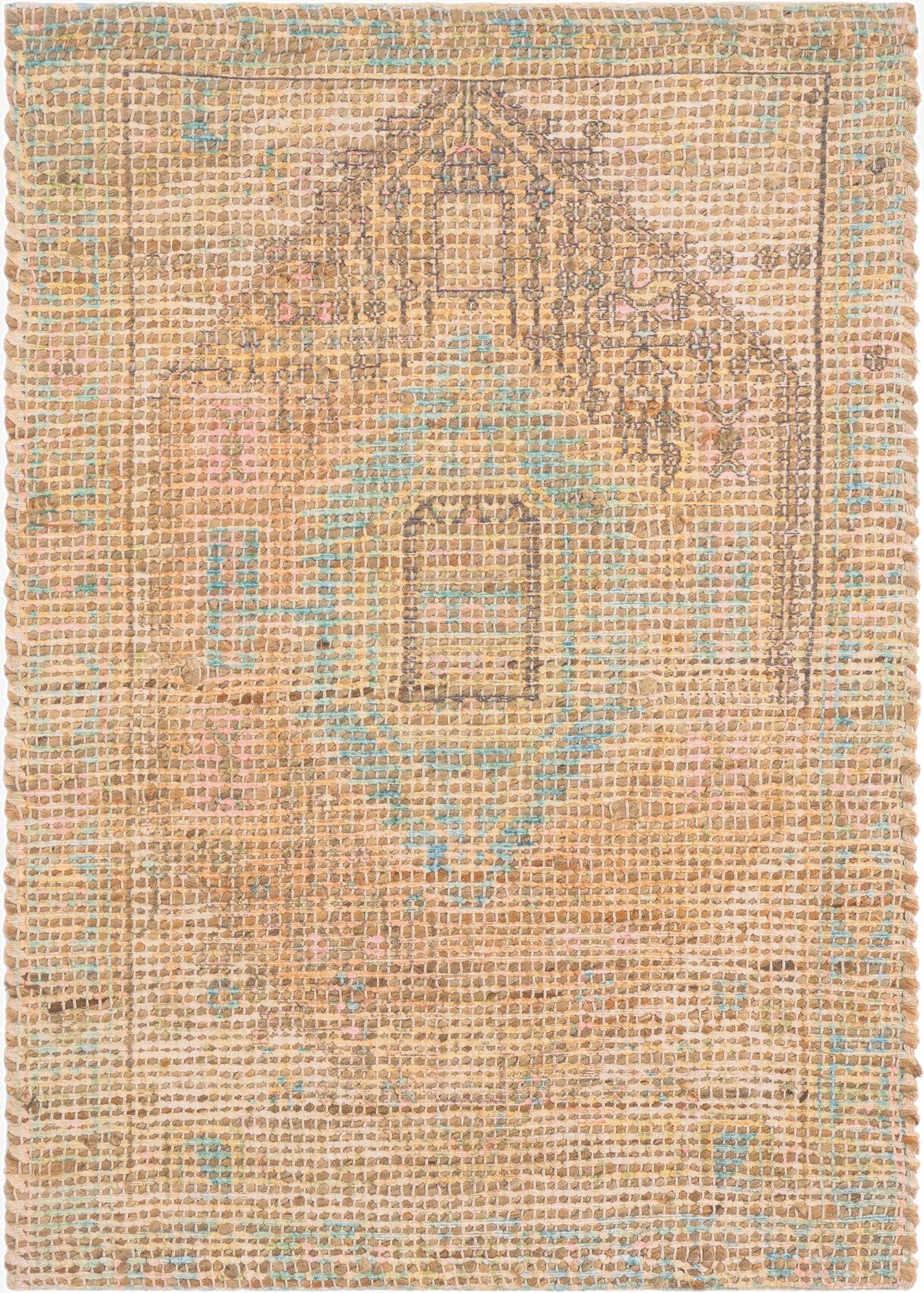 60cm x 95cm  Hand Woven Chenille Jute Alfombra