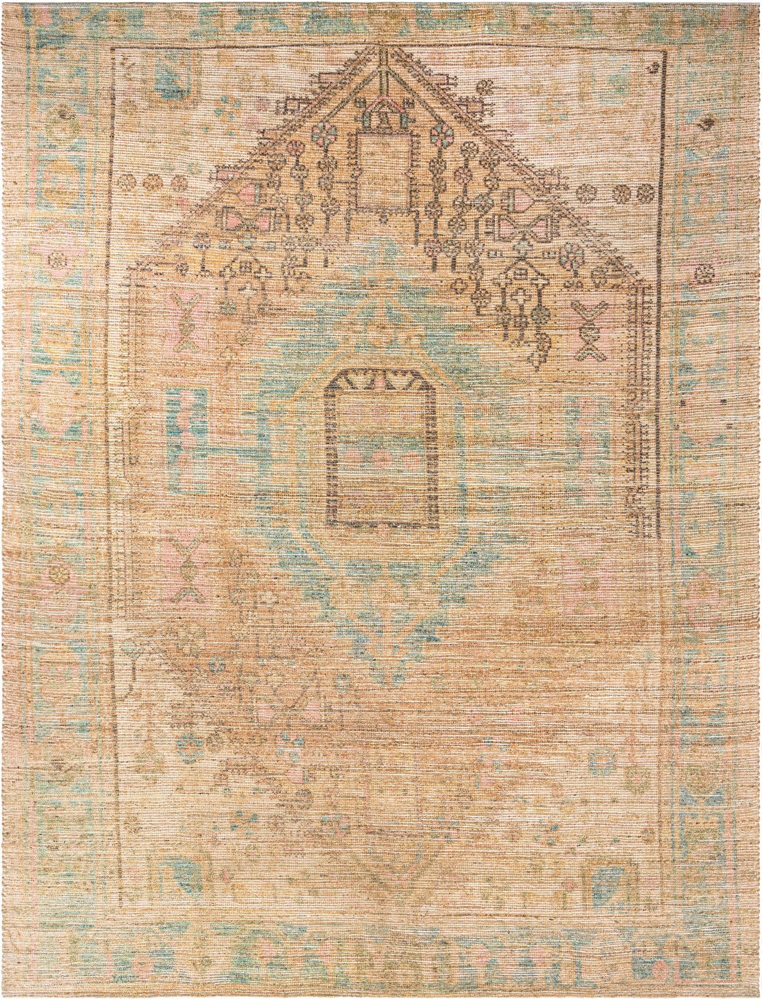 275cm x 365cm  Hand Woven Chenille Jute Alfombra