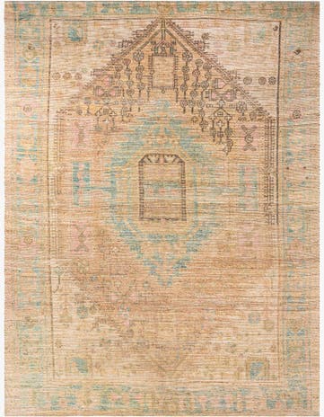 Khaki and Ivory Hand Woven Chenille Jute Rug
