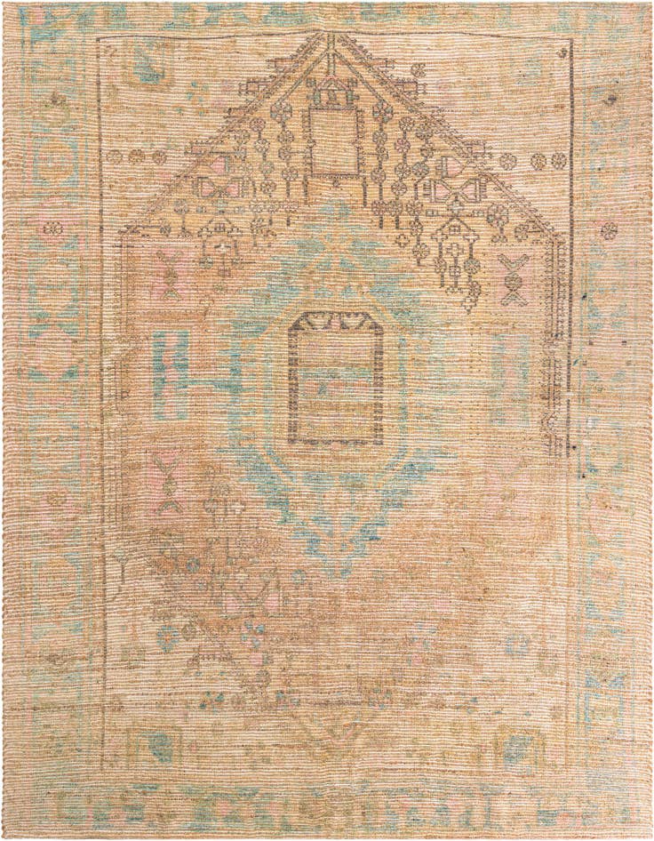 Detail image of 7' 10 x 7' 10 Hand Woven Chenille Jute Square Rug