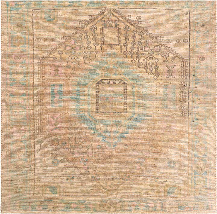 7' 10 x 7' 10 Hand Woven Chenille Jute Square Rug