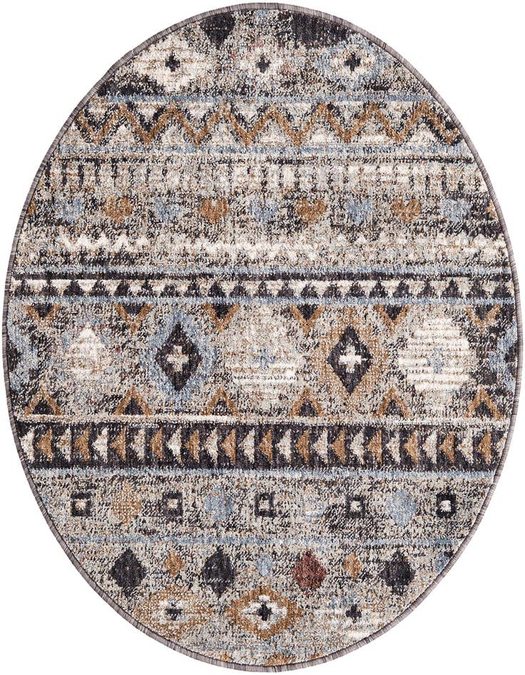 Detail image of 3' 3 x 3' 3 Eco Southwestern Round Rug