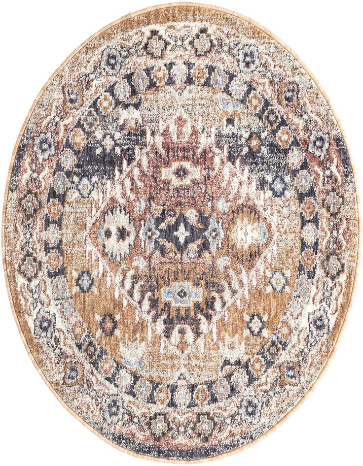Detail image of 3' 3 x 3' 3 Eco Southwestern Round Rug