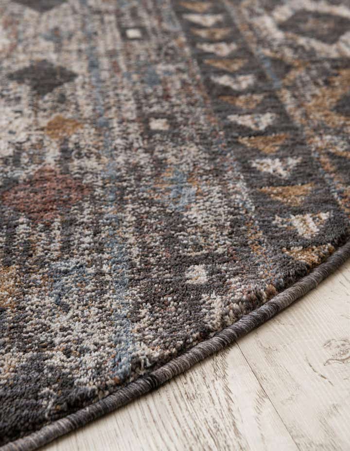 5' 3 x 5' 3 Eco Southwestern Round Rug