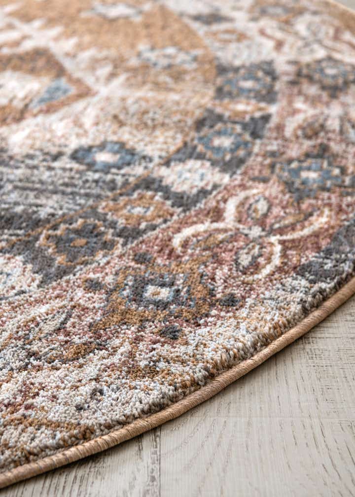 5' 3 x 5' 3 Eco Southwestern Round Rug