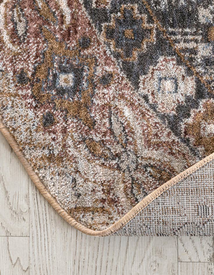 Detail image of 5' 3 x 5' 3 Eco Southwestern Round Rug