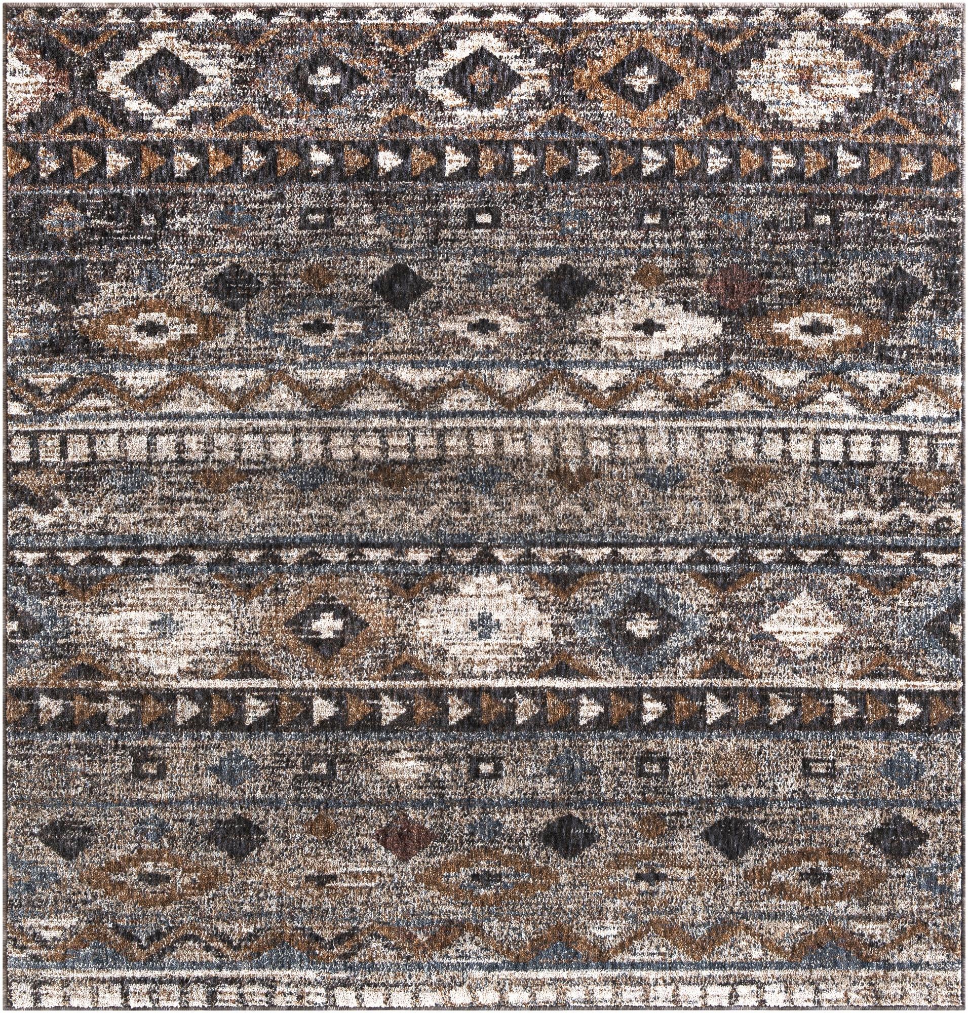 5' 3 x 5' 3 Eco Southwestern Square Rug