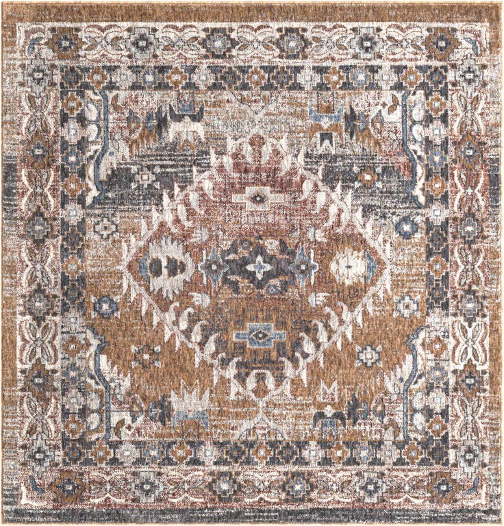 Detail image of 5' 3 x 5' 3 Eco Southwestern Square Rug