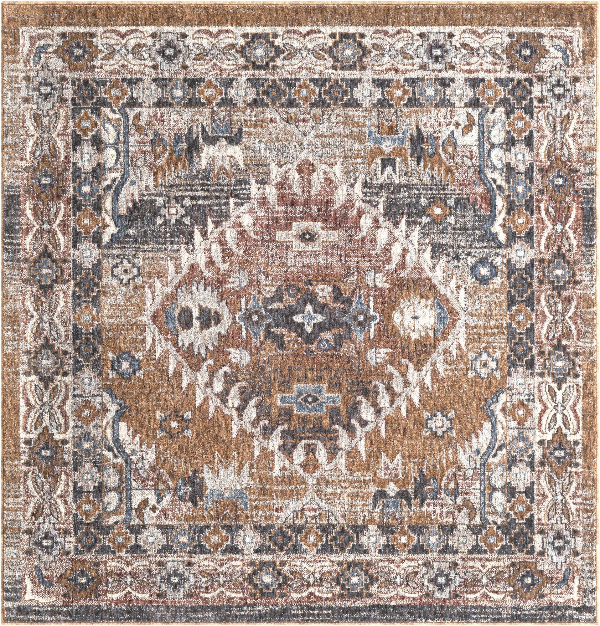 5' 3 x 5' 3 Eco Southwestern Square Rug