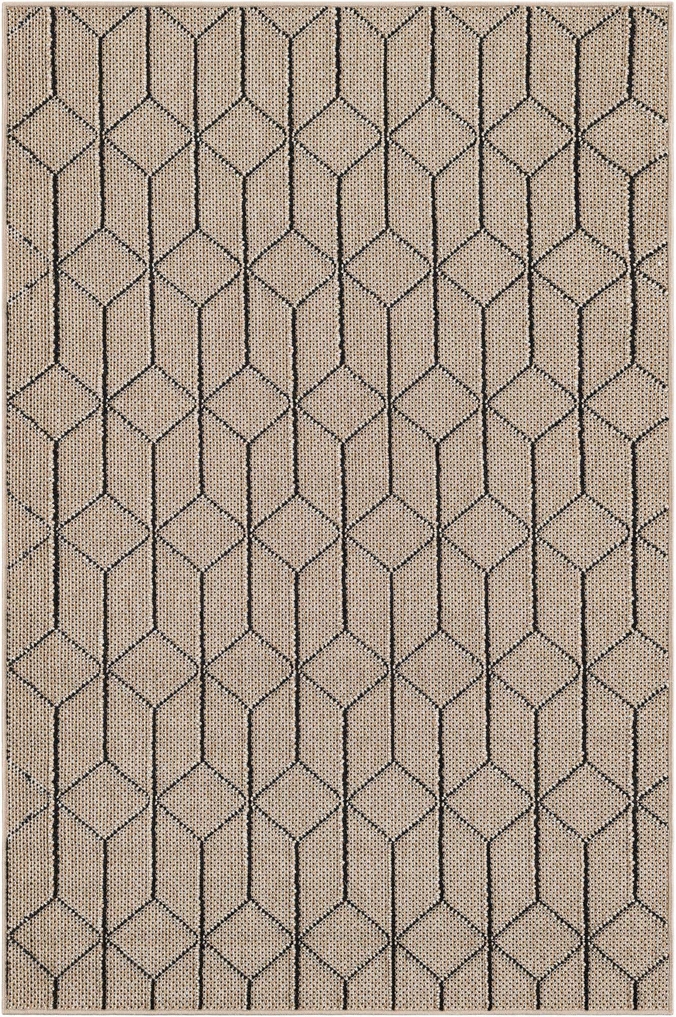 4' 1 x 6' 1 Easy-Clean Lattice Indoor / Outdoor Rug