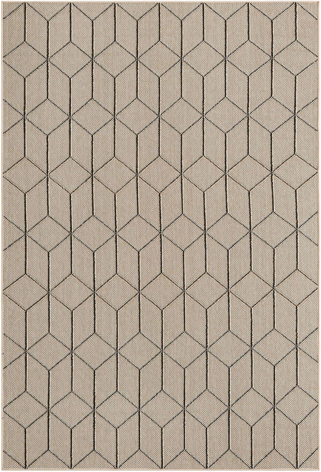 5' 3 x 8' Easy-Clean Lattice Indoor / Outdoor Rug